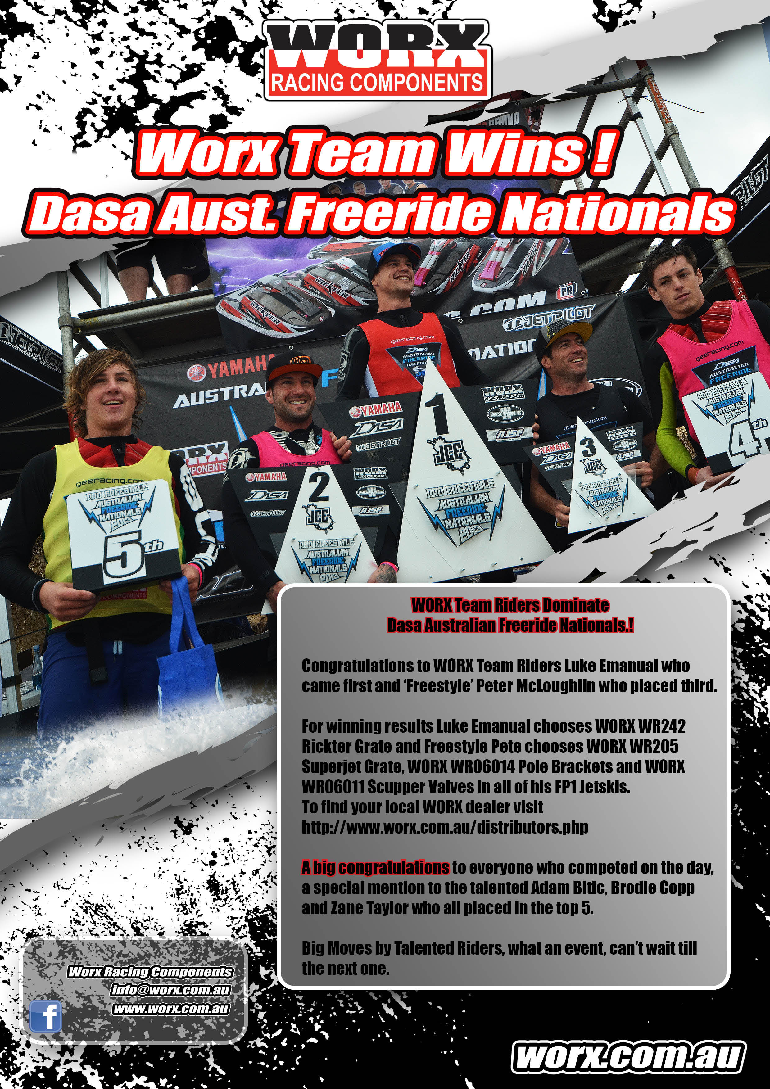 WORX Team wins at the Dasa Australian Freeride Nationals 2013